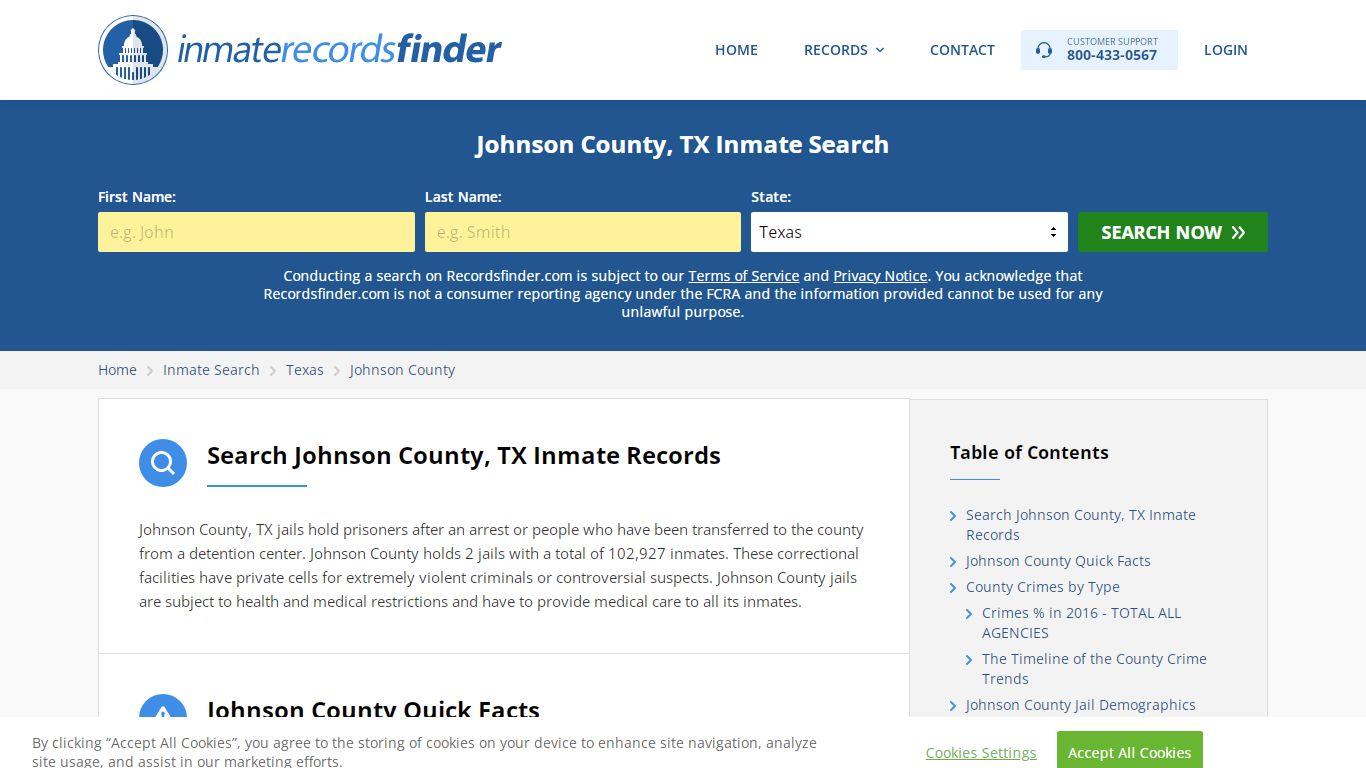 Johnson County, TX Inmate Lookup & Jail Records Online