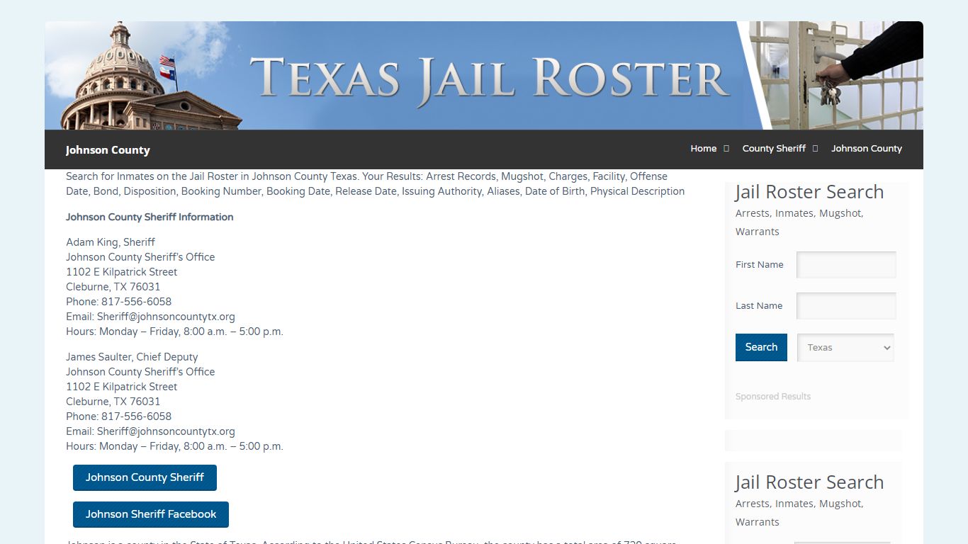 Johnson County | Jail Roster Search